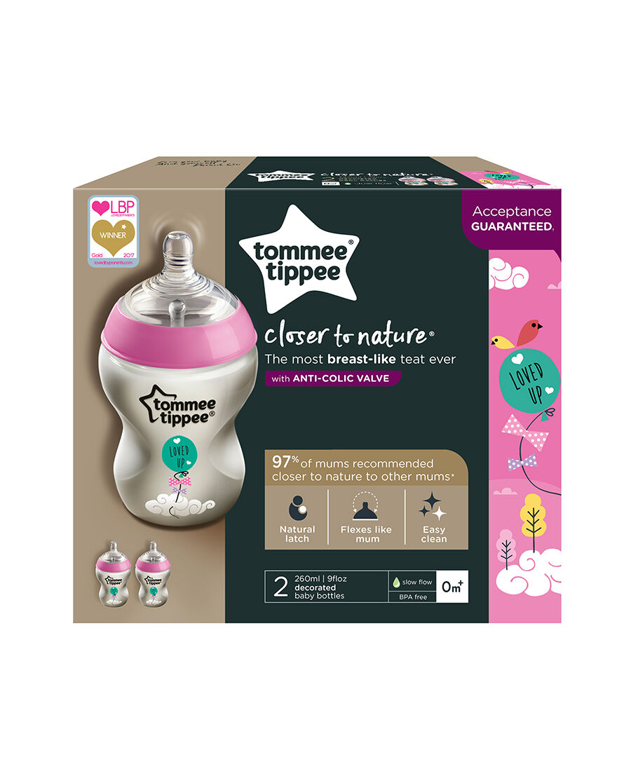 Tommee tippee closer to nature discount bottles pink